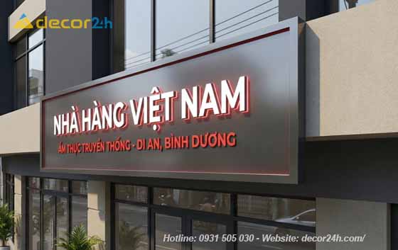 Bảng Hiệu Nhà Hàng Bình Dương Đẹp